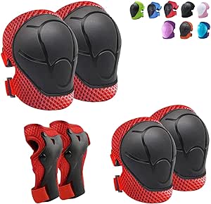 CKE Knee Pads for Kids Kneepads and Elbow Pads Toddler Protective Gear Set Kids Elbow Pads and Knee Pads for Girls Boys with Wrist Guards 3 in 1 for Skating Cycling Bike Rollerblading