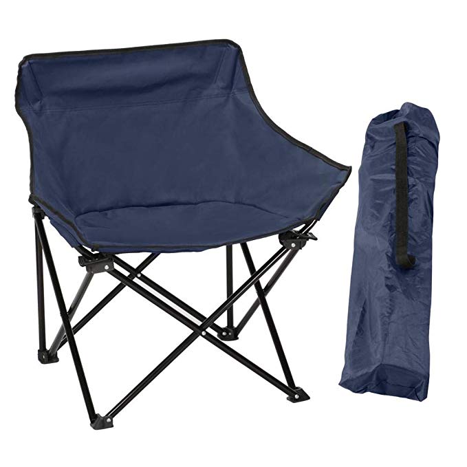 Yaheetech Folding Camping Outdoor Chair Blue ― Perfect for Camping, Festivals, Garden, Caravan Trips, Fishing, Beach, BBQs