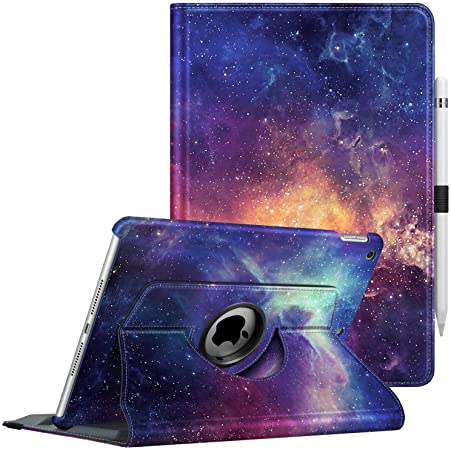 Fintie Case for iPad 7th Generation 10.2 Inch 2019-360 Degree Rotating Smart Stand Protective Back Cover, Supports Auto Wake/Sleep for iPad 10.2" 2019 Tablet, Galaxy