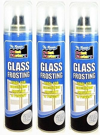 Paint Factory 7667 Glass Frosting Spray Paint Can White 3x250ml