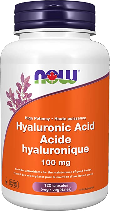 NOW Hyaluronic Acid Plus Antioxidants, 100mg, 120 Count