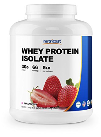 Nutricost Whey Protein Isolate (Strawberry) 5LBS