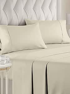 Egyptian Cotton Sheet Set - Queen Size Sheet Set - 100% Egyptian Cotton Sheets - Deep Pocket Bed Sheets - Silky & Soft Luxury Egyptian Cotton - Hotel Quality Egyptian Cotton Sheets for Queen Beds