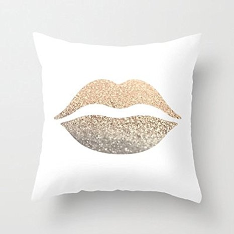 My Honey Pillow Gold Lips Throw Pillow By Monika Strigelfor Your Home