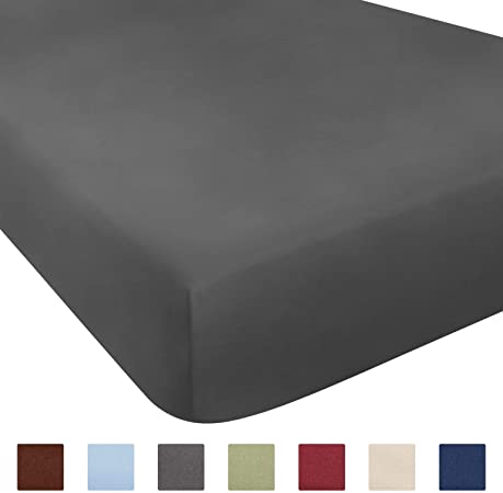 Extra Deep Pocket Fitted Sheet - Single Fitted Sheet Only - Extra Deep Pockets Queen Size Sheets - Fits 18 In to 24 In Mattress - Extra Deep Queen Fitted Sheet - Deep Pockets that Actually Fits