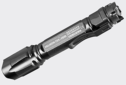 Helikon Defender LED CREE Q3 Flashlight Army Police Torch 2x Batteries Included