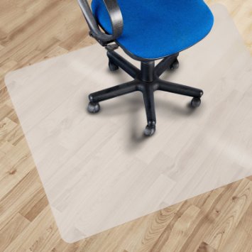 Office Marshal® Eco Office Chair Mat - 30" x 48", Multiple Sizes - Hard Floor Protection - BPA Free | Opaque