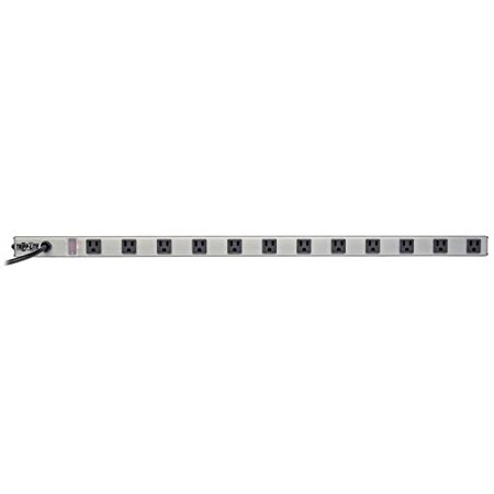 Tripp Lite 12 Right Angle Outlet Bench & Cabinet Power Strip, 36 in. Length, 15ft Cord with 5-15P Plug (PS3612RA)