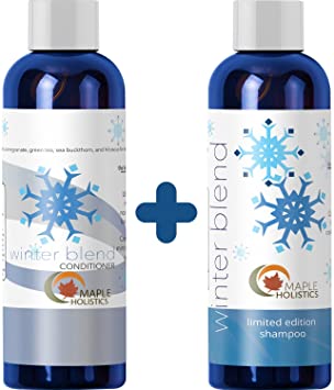 Shampoo and Conditioner Set Winter Blend Shampoo   Natural Conditioner Set with 5 Mint Varieties Gentle Ingredients for Women & Men - Safe for Colored Treated Hair USA Made By Maple Holistics