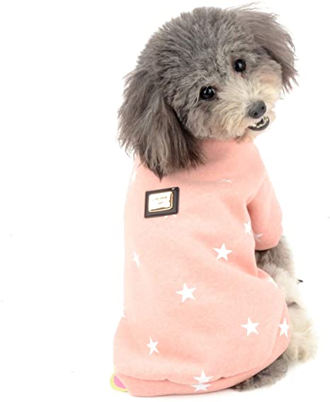Ranphy Small Dog Sweater Coat Fleece Pullover Puppy Tracksuit Winter Chihuahua Clothes Girl Boy Jacket Comfy Cotton Apparel Pink M
