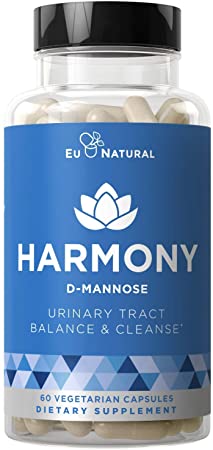 Harmony D-Mannose – Urinary Tract UT Cleanse & Bladder Health – Fast-Acting Detoxifying Strength, Flush Impurities, Clear System – Hibiscus Pills – 60 Vegetarian Soft Capsules