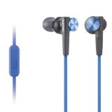 Sony Premium Lightweight Extra Bass Earbud Headphones with In-line Microphone and Remote for Android Smartphone Blue