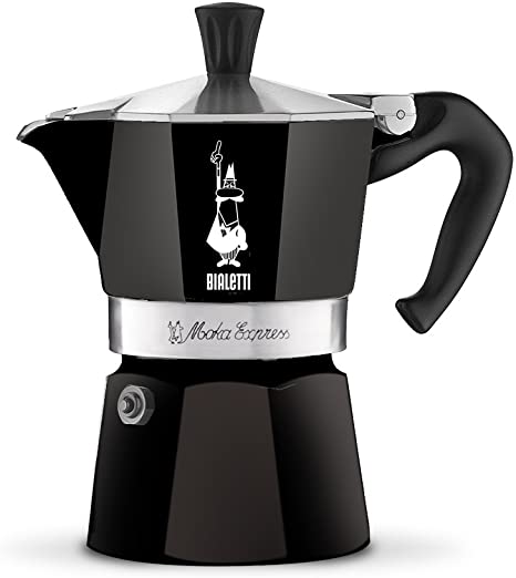 Bialetti Black CD Cafetière Moka Express 3tz, Aluminium, 30 x 20 x 15 cm