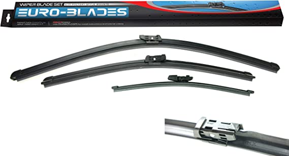 EURO-BLADES Front   Rear Wiper blade set (26"   22'   11.5") compatible with VW Atlas 2018 - 2023