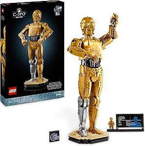 LEGO Star Wars C-3PO - Figurine de Droïde à Construire et à Collectionner - Maquette pour Adultes à Exposer au Bureau - Idée Cadeau Nostalgique pour Fans et Collectionneurs de la Saga 75398