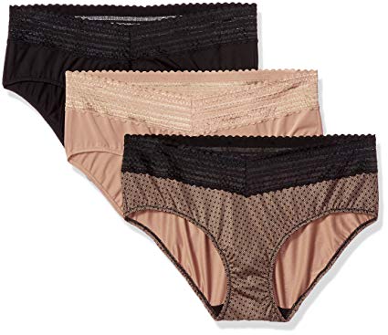 Warner's Women's Blissful Benefits No Muffin Top 3 Pack Hipster Panties