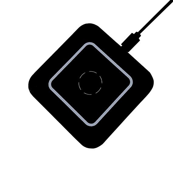 Gomeir Wireless Charger, 5W Standard Universal Charging Pad Compatible with Any Qi- Enabled Device (Square)