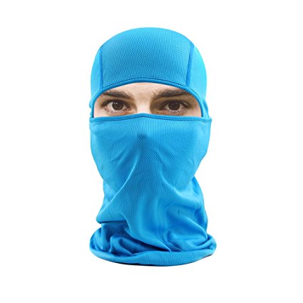hikevalley Balaclava Face Mask, Adjustable Motorcycle Windproof UV Protection Breathable Unisex Hood Mask