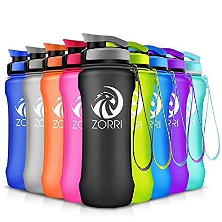 Sports Water Bottle 20oz/800ml/1000ml, Leak Proof BPA-Free Eco-Friendly Plastic Portable Water Bottles for Camping，Hiking，Cycling，Outdoors， Gym， Yoga， Running，Flip Top Lid & Filter，Open with 1 Click