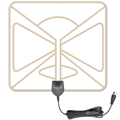 Sotek Indoor Hdtv Antenna 35 Miles Range with 135 Feet High Performance Coax Cable Extreme Soft Design and Lightweight