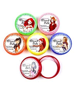 6 KLEANCOLOR WIZARD PADS NAIL POLISH REMOVER PADS WITH CUTICLE OIL AJ6 (Rose Lemon Orange Cherry Grape Pepermint) by Cydraend
