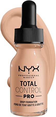 NYX Professional Makeup Total Control Pro Drop Foundation, Precise Dosage, Customised and Buildable Coverage, Vegan Formula, True-to-Skin Finish, 13 ml, Shade: Light