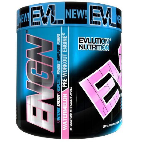 Evlution Nutrition EVL ENGN Pre-workout Powder, Pikatropin-Free, Watermelon, 30 Servings (7.9 Oz)