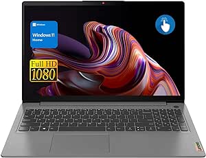 Lenovo IdeaPad 3 Laptop, 15.6" FHD Touchscreen, Intel Core i3-1115G4, 24GB RAM, 1TB SSD, HDMI, Webcam, Wi-Fi 6, SD Card Reader, Windows 11 Home, Grey