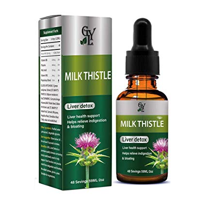 Milk Thistle, Alcohol-Free Liquid Extract, (2 FL OZ) All Natural Anti-Alcohol Herbal Supplement for Liver Support, Cleanse, Detox & Health