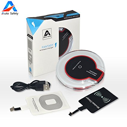 Wireless Charger,Auto Safety Qi Wireless Charging Pad for for iPhone 5 5S 5C 6 6S 6 Plus 6S Plus Samsung Galaxy S7/S7 Edge,S6/S6 Edge HTC NOKIA,Universal For All Qi-Enabled Devices