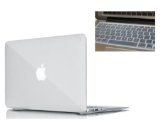 RUBAN8482 2 in 1 Hard Case Cover and Keyboard Cover for Macbook Air 11-inch 116 A1370 A1465 CRYSTAL CLEAR