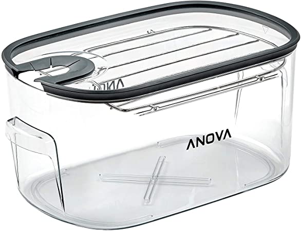 Anova Culinary ANTC01 Sous Vide Cooker Cooking container, Holds Up to 16L of Water, With Removable Lid and Rack