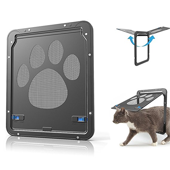 CATOOP Pet Dog Cat Screen Door, Pet Screen Door Protector for Sliding Door, Automatic Lock/Lockable