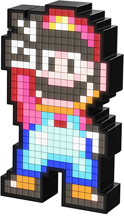 PDP Pixel Pals Nintendo Super Mario World Mario Collectible Lighted Figure, 878-041-NA-SMWM