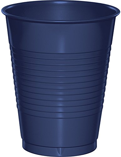 Creative Converting Touch of Color 20 Count Plastic Cups, 16 oz, Navy