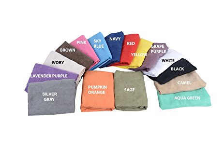 20"X54" DOUBLE SIDE ZIPPER Microsuede Body Pillow Cover Pillowcase Sage vivid Colors