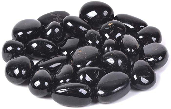 100 Grams Black Tourmaline Tumbled Polished Natural Crystal Healing Pocket Stones Rock Collection