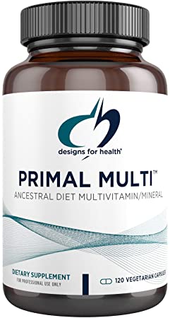 Designs for Health Primal Multi - Paleo-Friendly Multivitamin with Active Folate, Annatto Tocotrienols, Lutein, Broccoli Seed & Resveratrol (120 Capsules / 30 Servings)