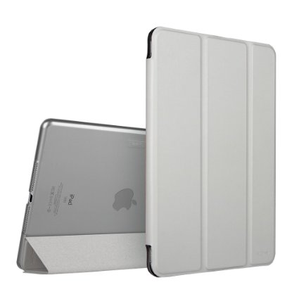 iPad Air 2 Case ESR Smart Case Cover with Trifold Stand and Magnetic Auto Wake and Sleep Function for iPad Air 2  iPad 6th Generation Silver Gray