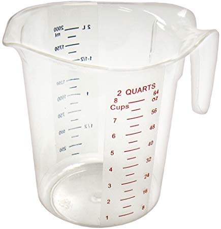 Winco Measuring Cup, Polycarbonate, 2-Quart