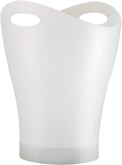 Umbra Garbino Polypropylene Waste Can, Translucent White