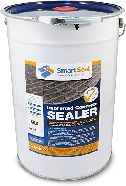Smartseal Imprinted Concrete Sealer - Silk/Wet Look Finish - High Quality, Durable Concrete Sealer for Patterned, Coloured & Stamped Concrete for Driveways and Patios; Seals & Protects (25 Litre)