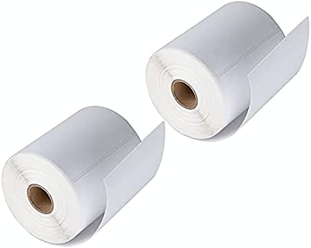 MFLABEL 2 Rolls of 250 4x6 Direct Thermal Blank Shipping Labels for Zebra 2844 Zp-450 Zp-500