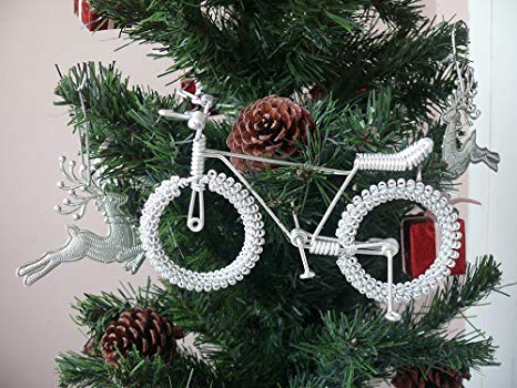 Unique Metal Crafts Gift Art Road Mountain SEXY Bike Model Birthday Christmas Tree Ornaments Decorations Decor Bicycle Cake topper Toys Artwork for Men/women/boys/girls/kids/cyclists/party supplies