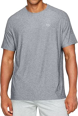 Men's Dry Fit Short Sleeve T-Shirt Crewneck Lightweight Tee Shirts for Men Workout Athletic Casual