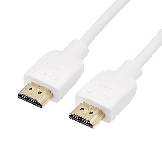 AmazonBasics High-Speed HDMI Cable - 25 Feet, White