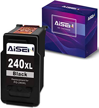 AISEN Remanufactured Ink Cartridges 240 Replacement for Canon PG-240XL 240 XL Used in PIXMA MG3620 TS5120 MX472 MX452 MG3522 MG2120 MG3520 MG3220 (1 Black)