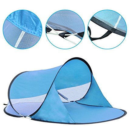 Yaheetech Outdoor Easy Pop-up Beach Tent Portable Cabana Sun Shade UV Protective