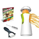 Spiral Slicer Spiralizer Complete Bundle - Vegetable Cutter - Zucchini Pasta Noodle Spaghetti Maker