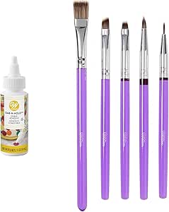 Wilton Dab-N-Hold Edible Adhesive   Wilton 5-Piece Decorating Brush Set